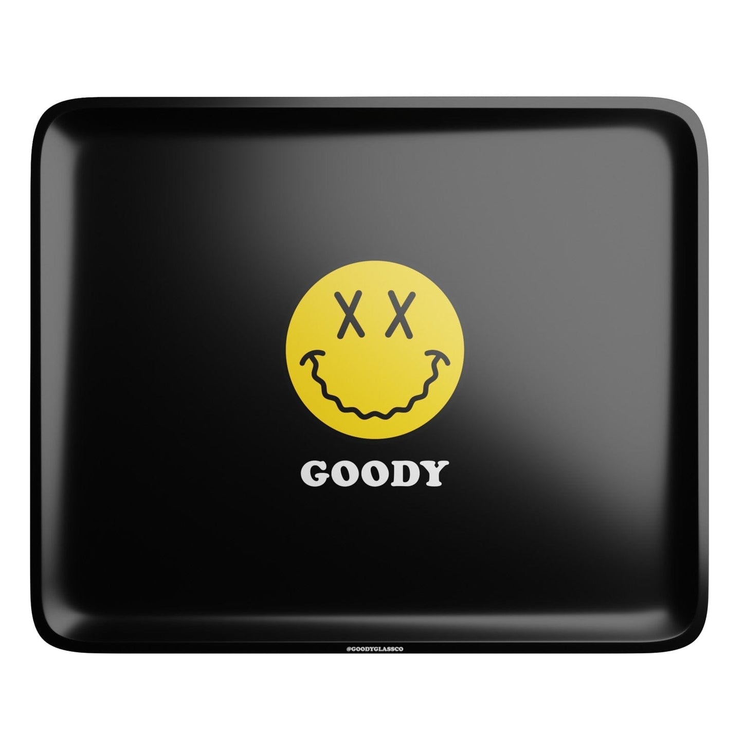 Goody Glass Rolling Tray Large Goody Glass Big Face Black Rolling Tray