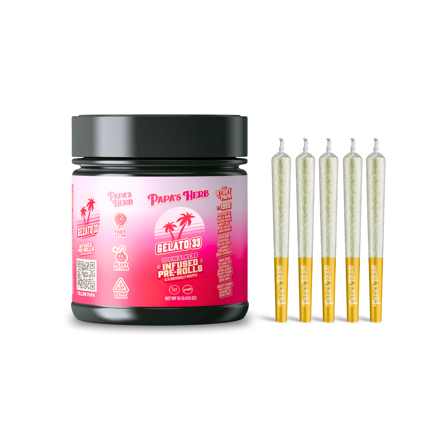 Papa's Herb INFUSED 5 PACK GELATO 33 HYBRID