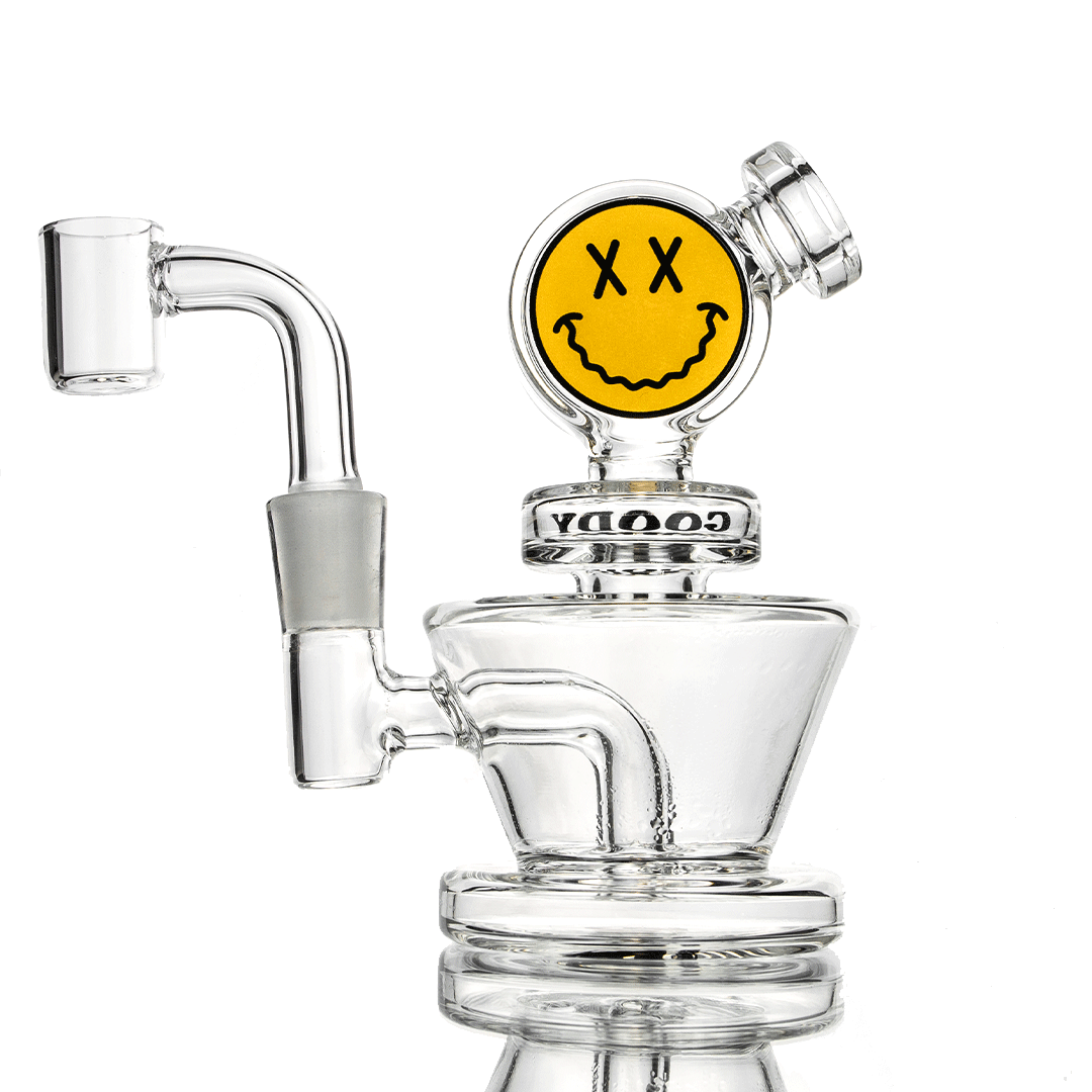 Goody Glass Waterpipes & Rigs Clear Big Face Mini Rig 4-Piece Kit