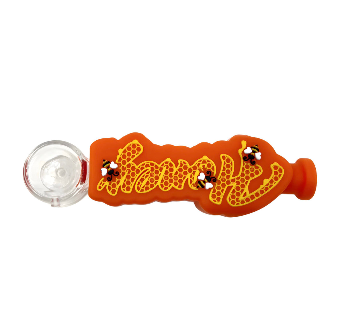 Rock Glass Honeycomb Hitter Silicone Handpipe