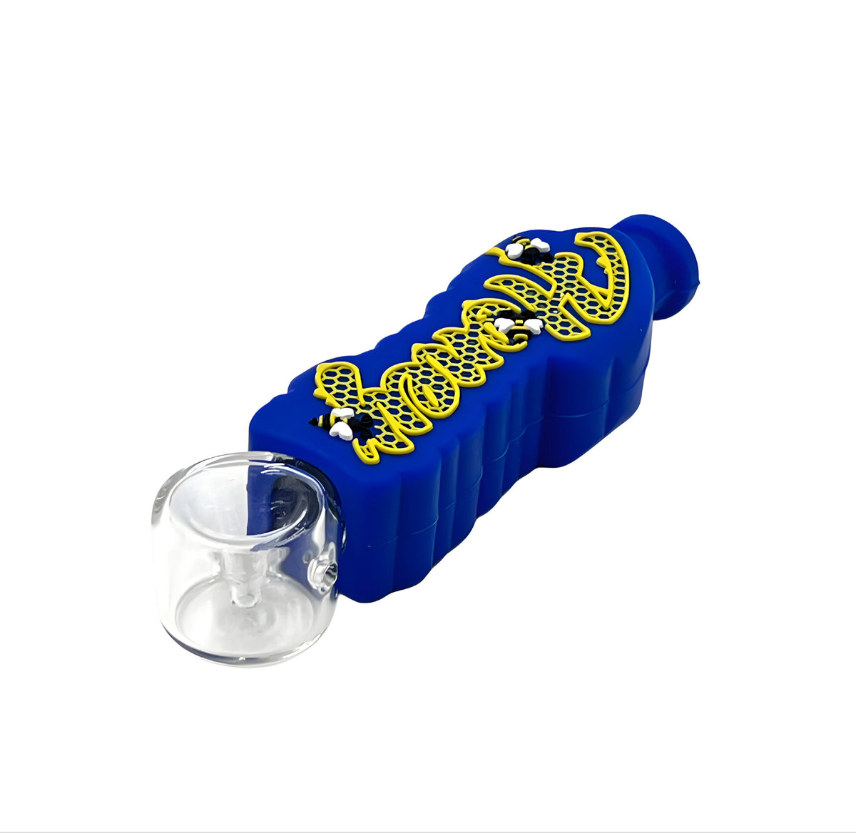 Rock Glass Honeycomb Hitter Silicone Handpipe