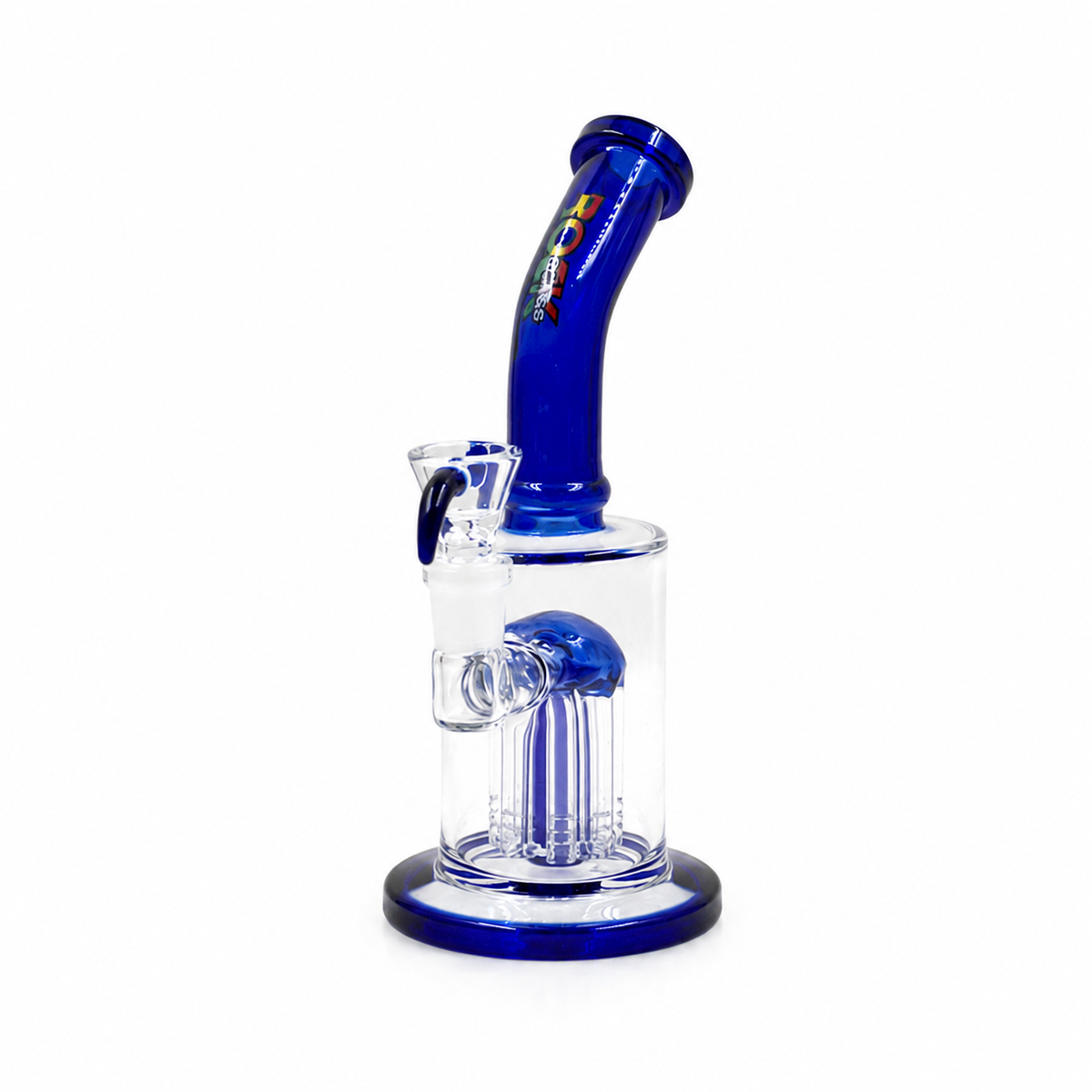 Rock Glass Cobalt Contour 8" Rock Glass Tree Perc Bong