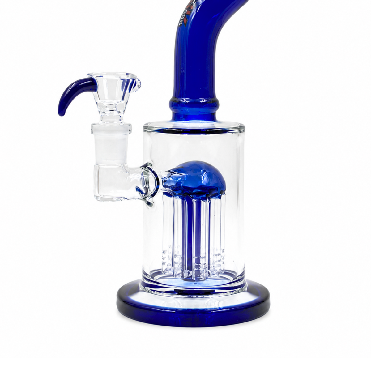 Rock Glass Cobalt Contour 8" Rock Glass Tree Perc Bong