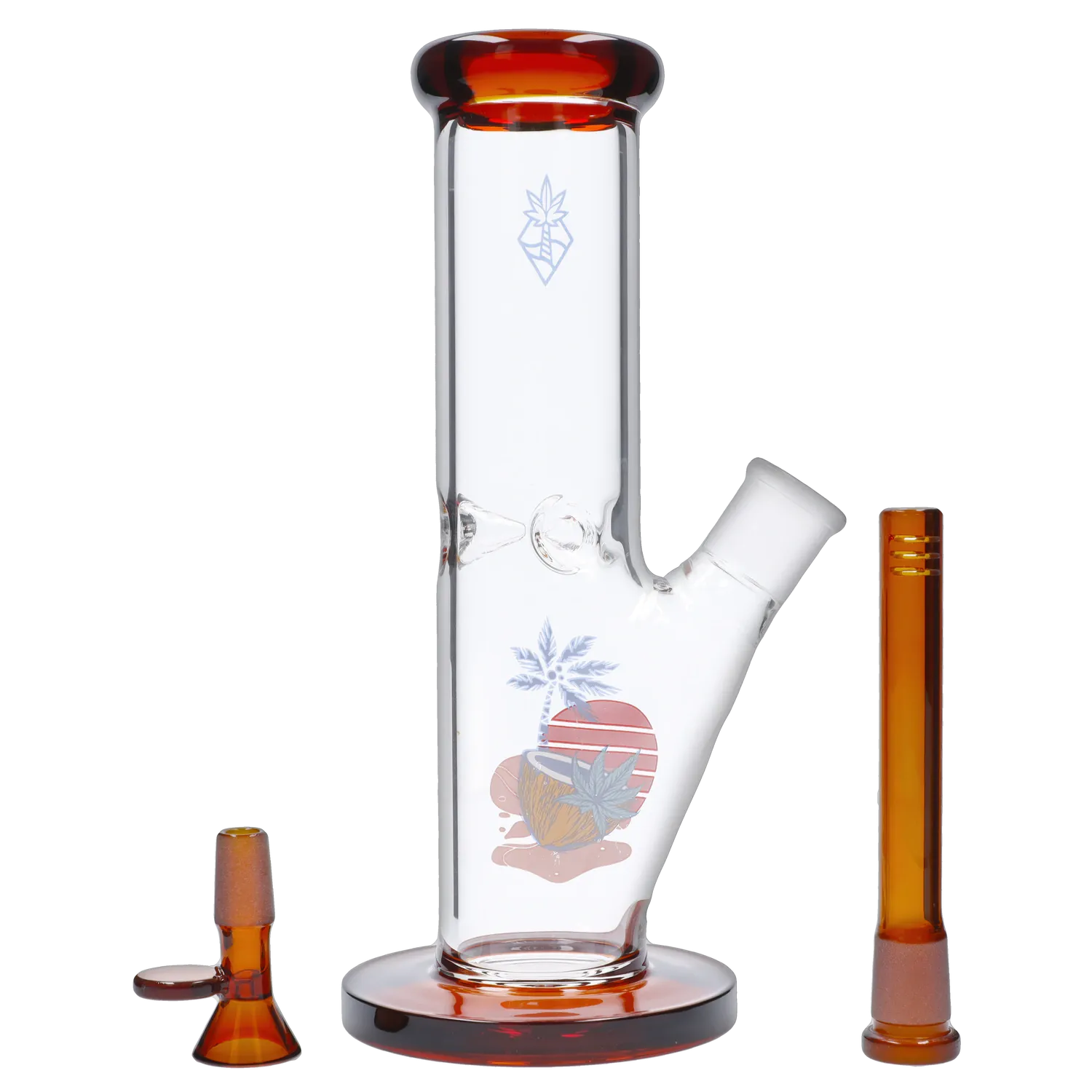 Cabana Cannabis Co. Coconut Water Pipe Amber - 10 in.