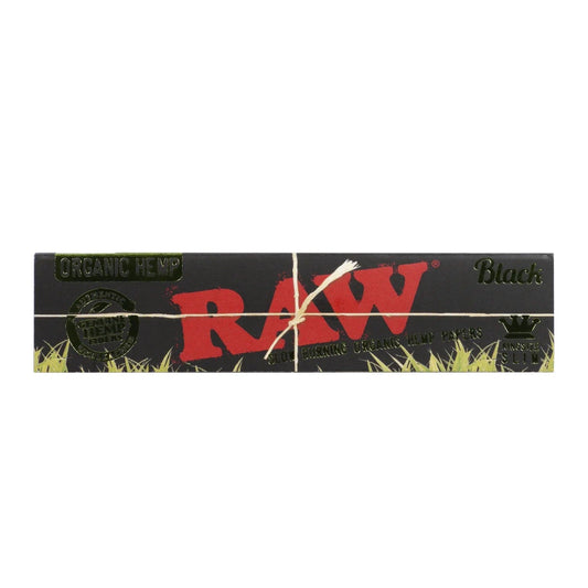 Valiant Distribution Rolling Papers Raw Black Organic Hemp King Size Slim Papers