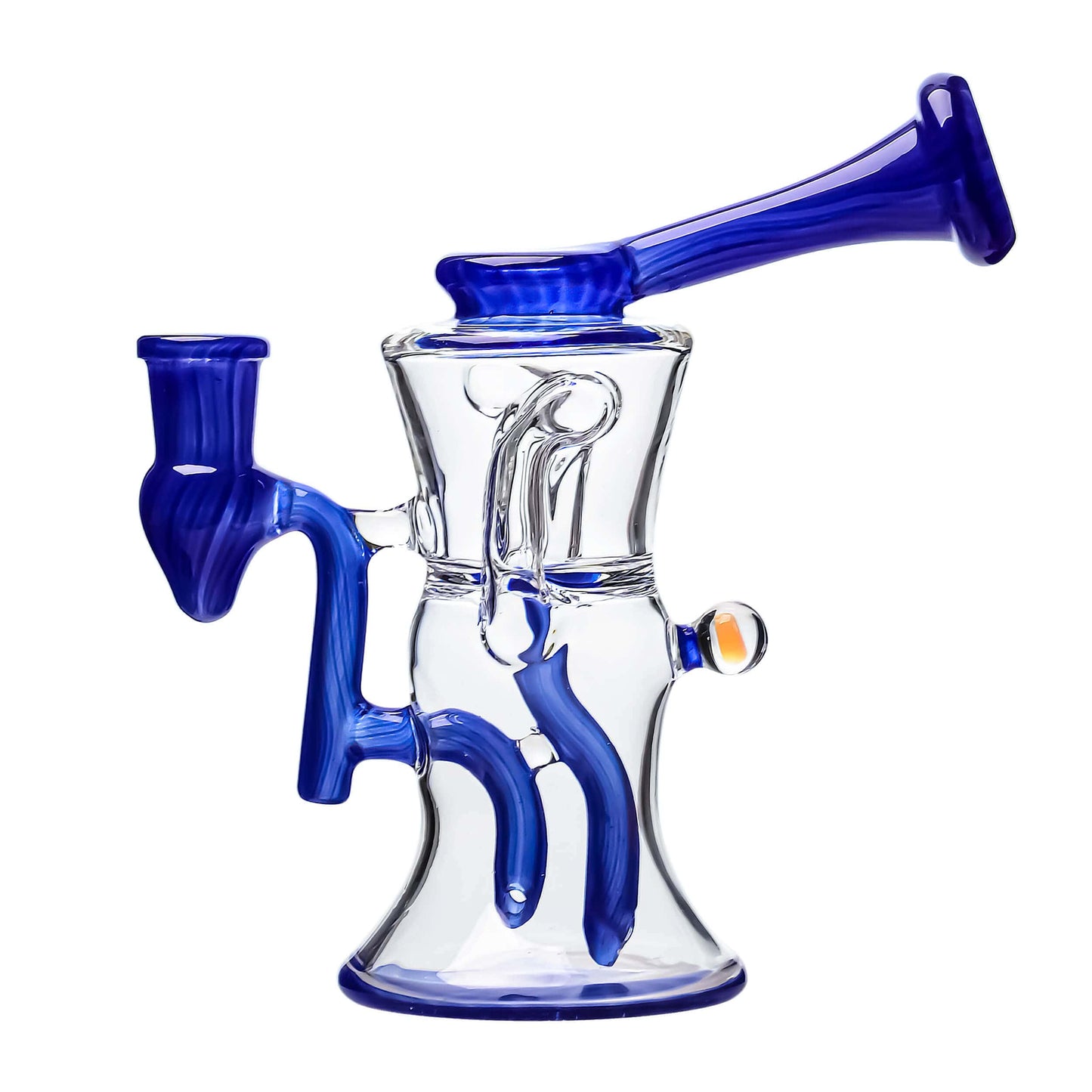 Calibear Dab Rig Blue Sidecar Mini Recycler Dab Rig