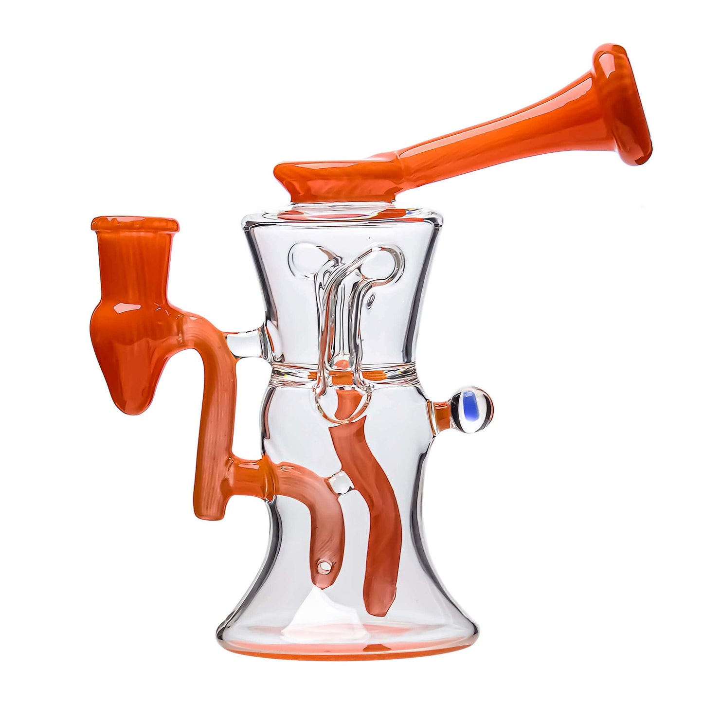 Calibear Dab Rig Orange Sidecar Mini Recycler Dab Rig