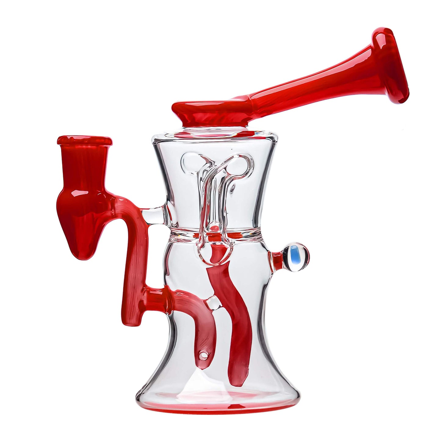 Calibear Dab Rig Red Sidecar Mini Recycler Dab Rig