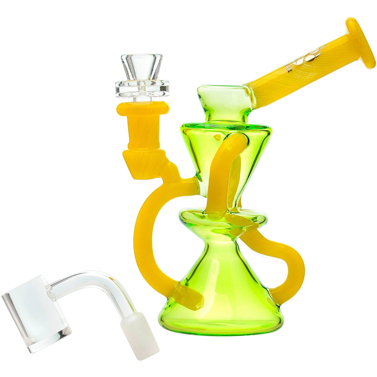 Calibear Dab Rig Opal Accented Recycler Dab Rig