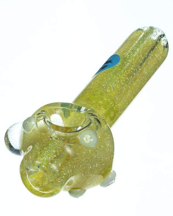 Dream Pipes Hand Pipe Yellow Large Liquid Freezable Glitter Hand Pipe