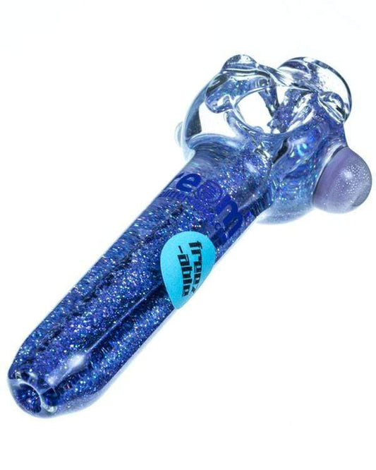 Dream Pipes Hand Pipe Teal Large Liquid Freezable Glitter Hand Pipe