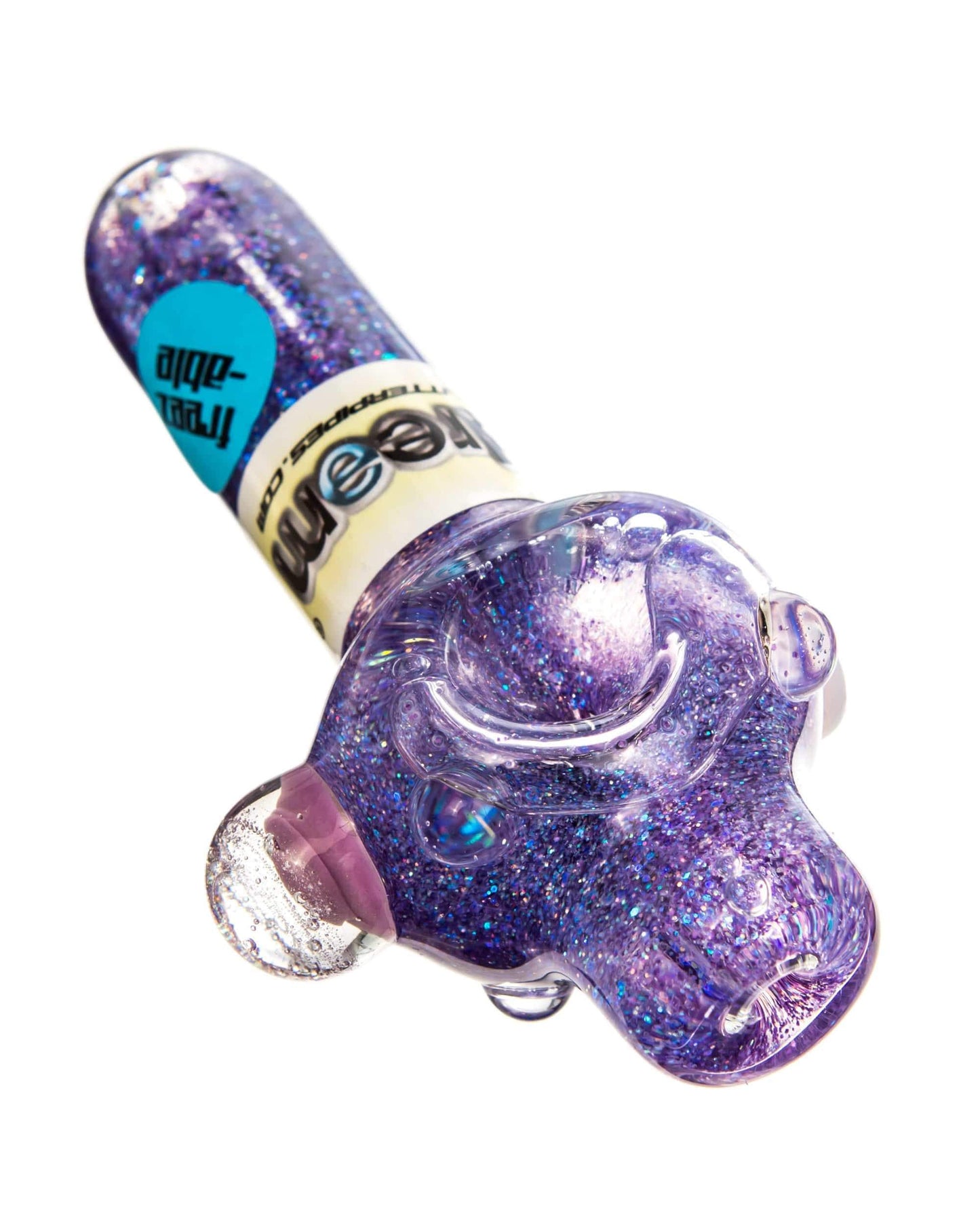 Dream Pipes Hand Pipe Purple Small Liquid Freezable Glitter Pipe