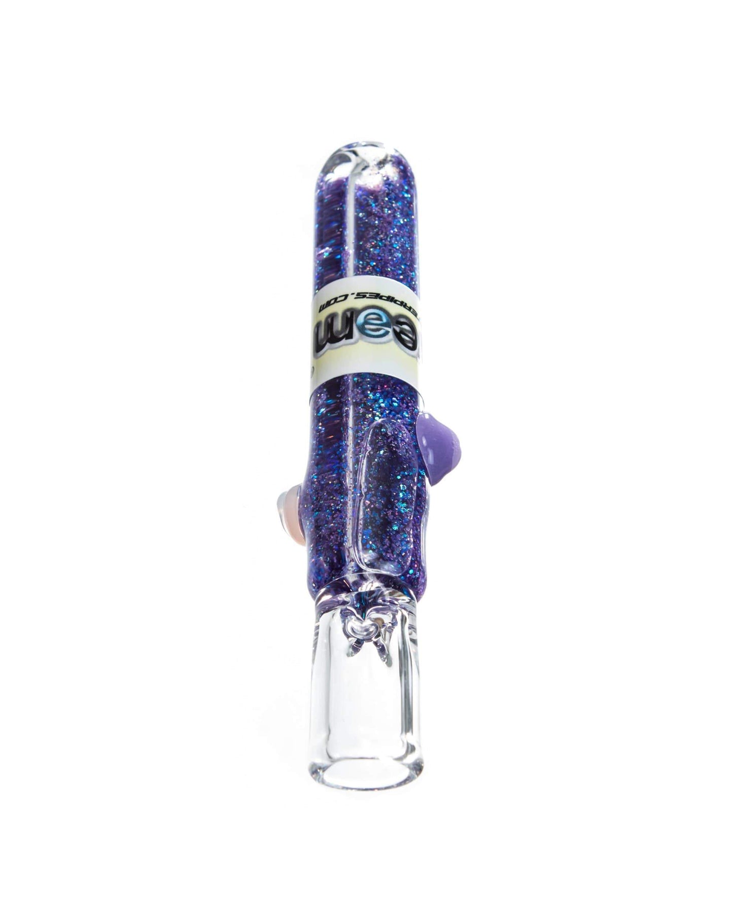 Dream Pipes Hand Pipe Purple Liquid Freezable Glitter Chillum