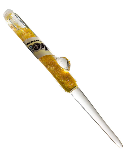 Dream Pipes Dabber Gold Liquid Glitter Glass Dabber