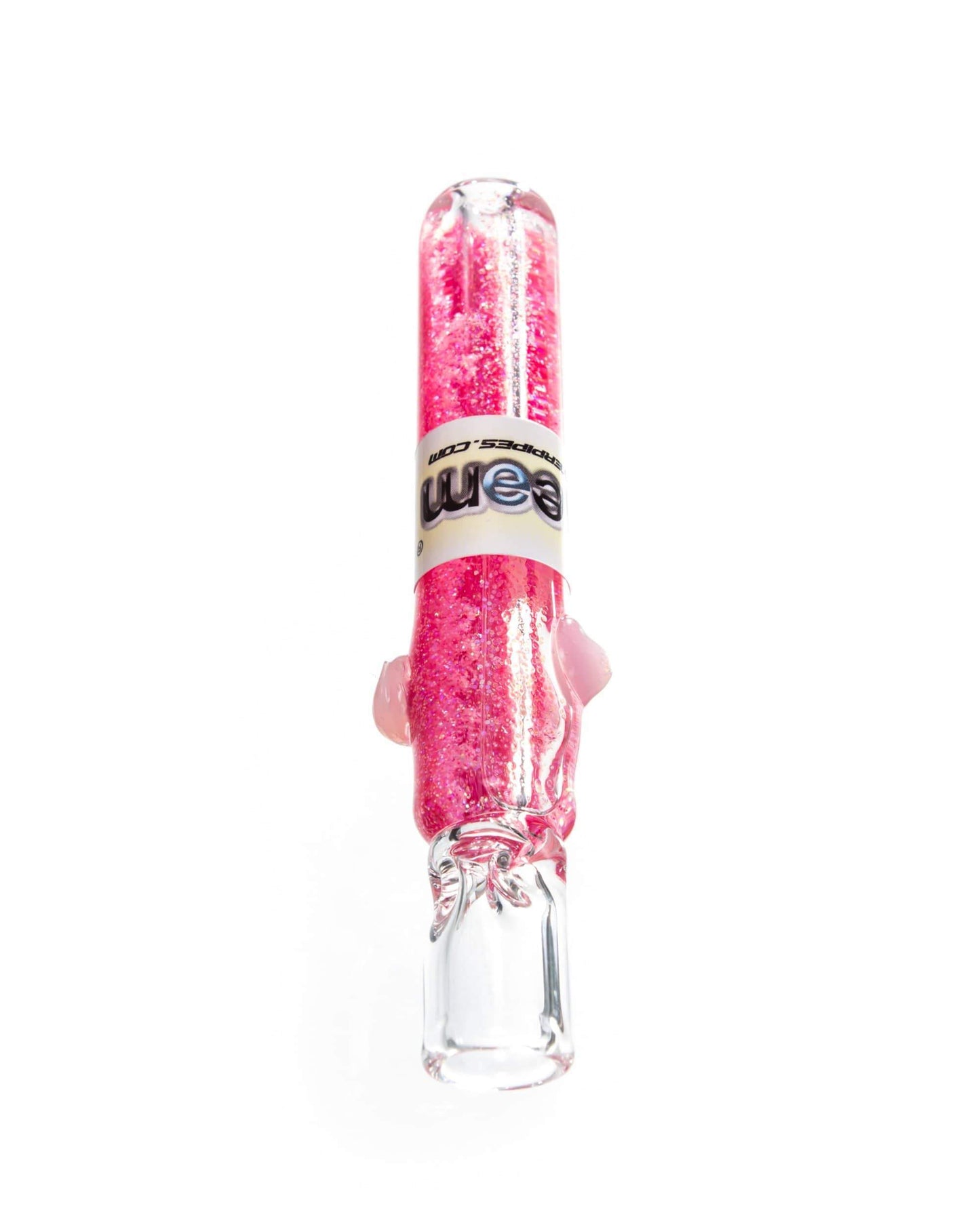 Dream Pipes Hand Pipe Pink Liquid Freezable Glitter Chillum