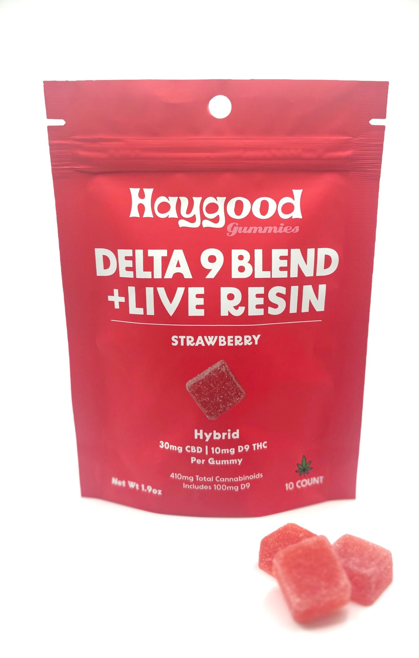 Haygood Farms D9 THC Live Resin 3:1  Gummies - Hybrid - Strawberry