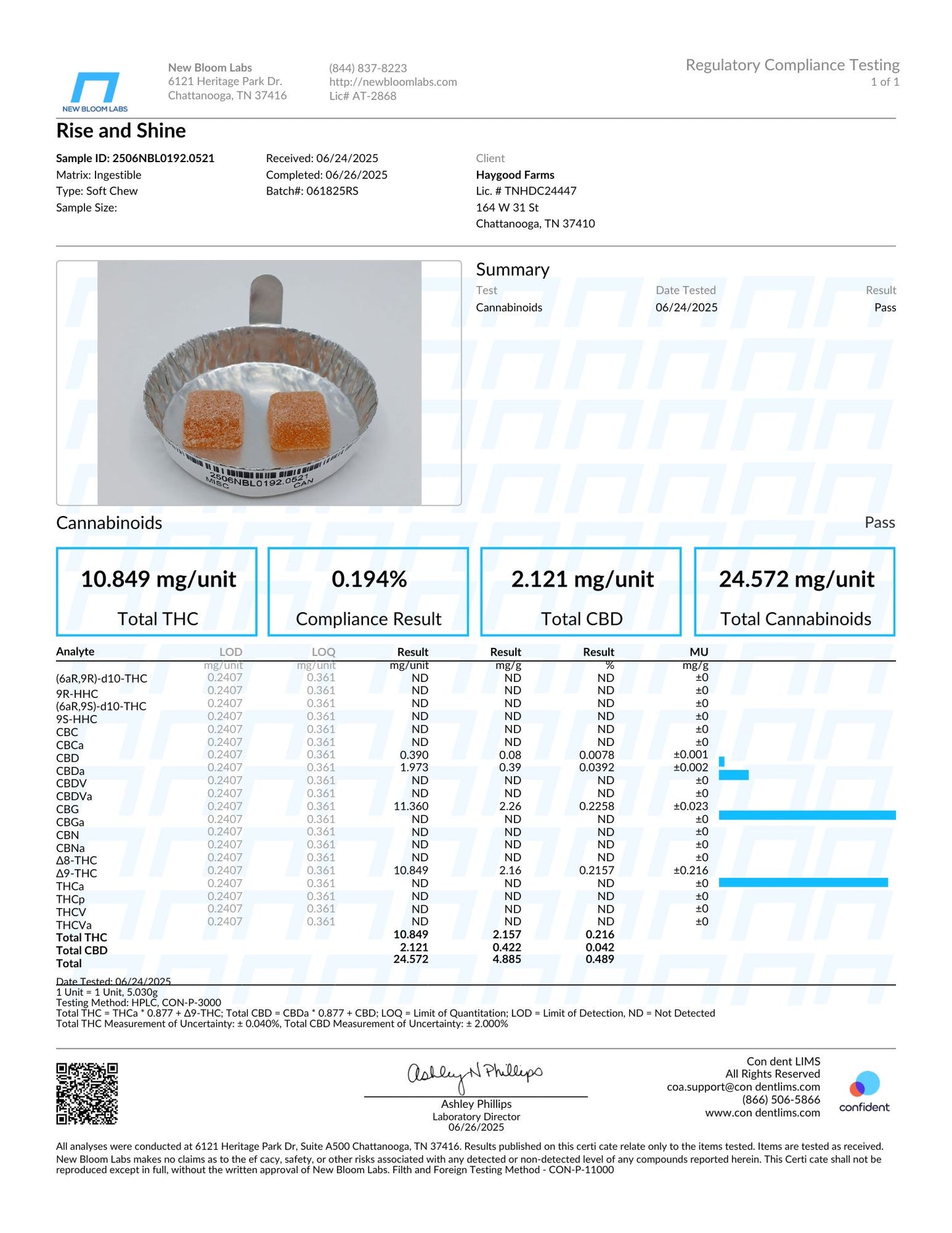 Haygood Farms Rise & Shine CBG & Delta 9 THC Live Resin Gummies – Sativa - Lemon Lime