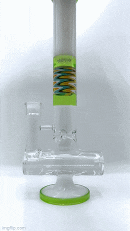 AFM Smoke Bong 17" AFM Glass Reversal Inline Perc Glass Beaker Bong