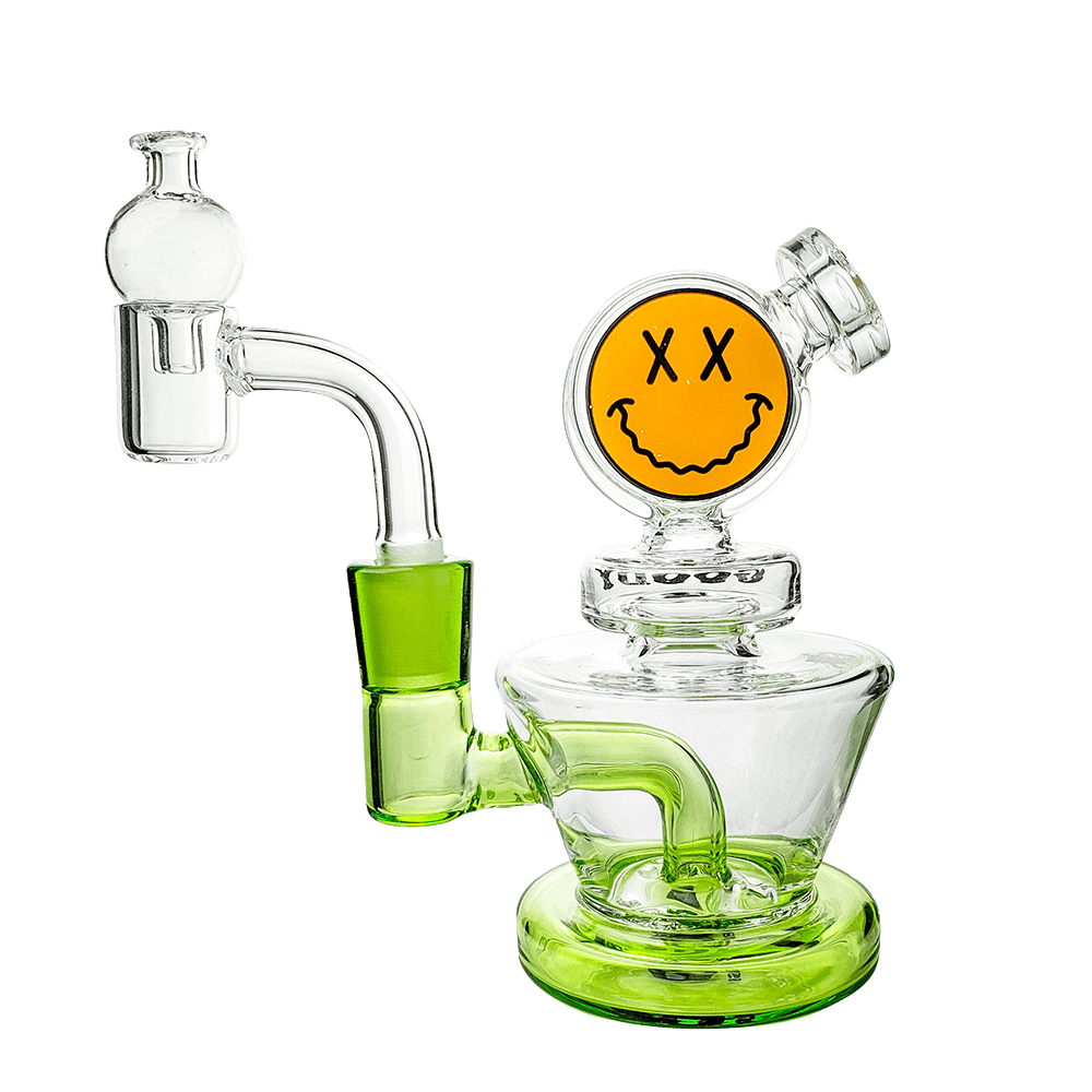 Goody Glass Waterpipes & Rigs Slime Green Big Face Mini Rig 4-Piece Kit