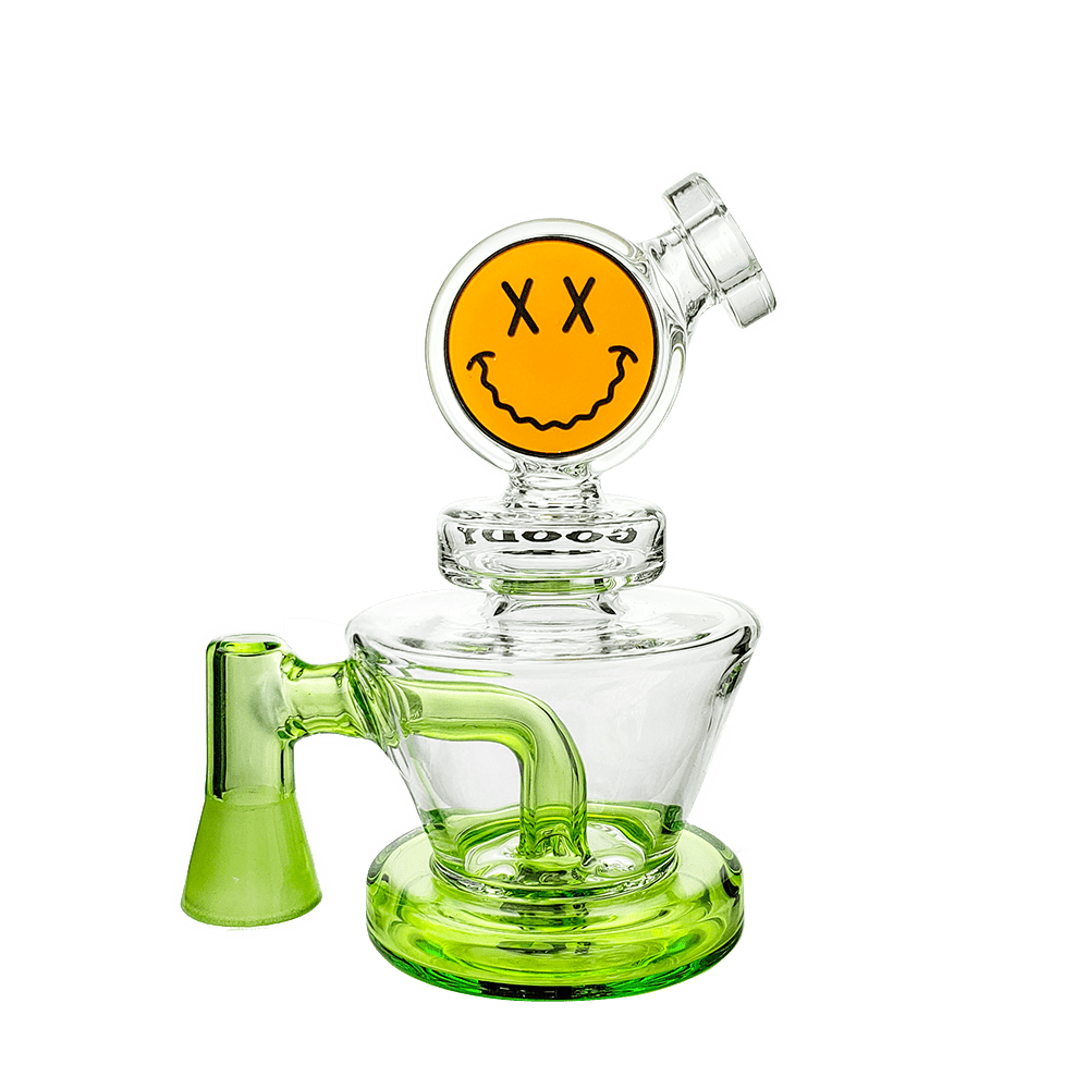 Goody Glass Dab Rig Slime Green Big Face VR Vape Rig