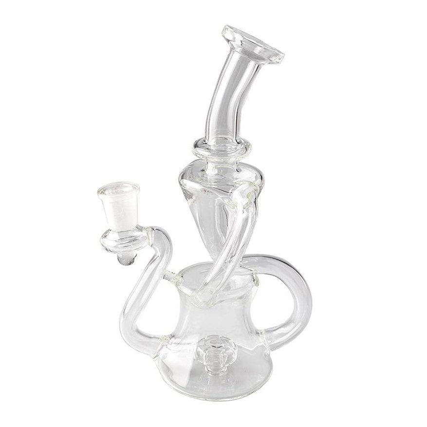 The Stash Shack Dab Rig Clear Showerhead Recycler Dab Rig 8"