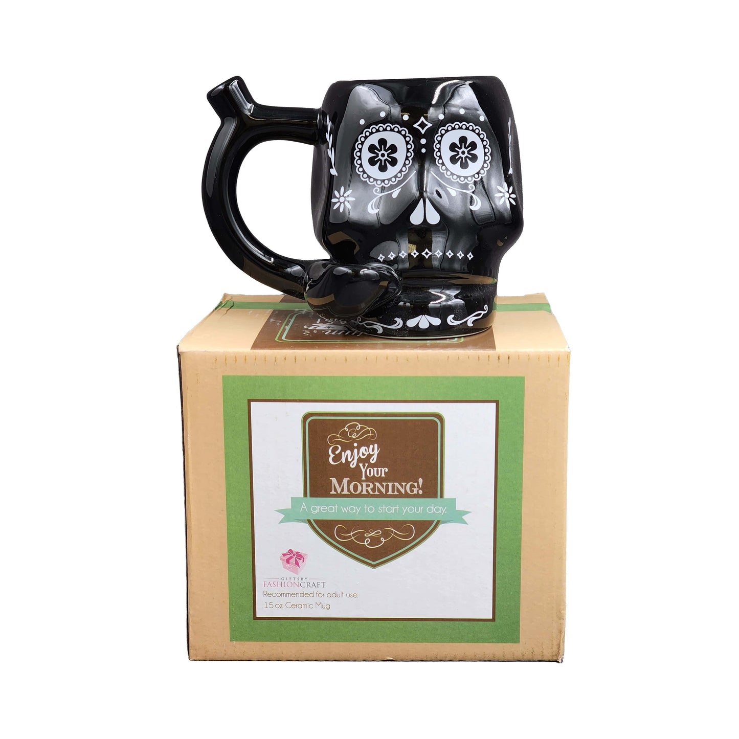 Roast & Toast Hand Pipe Sugar Skull Pipe Mug