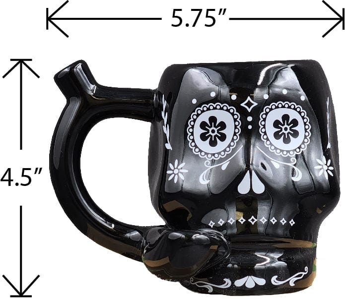 Roast & Toast Hand Pipe Sugar Skull Pipe Mug