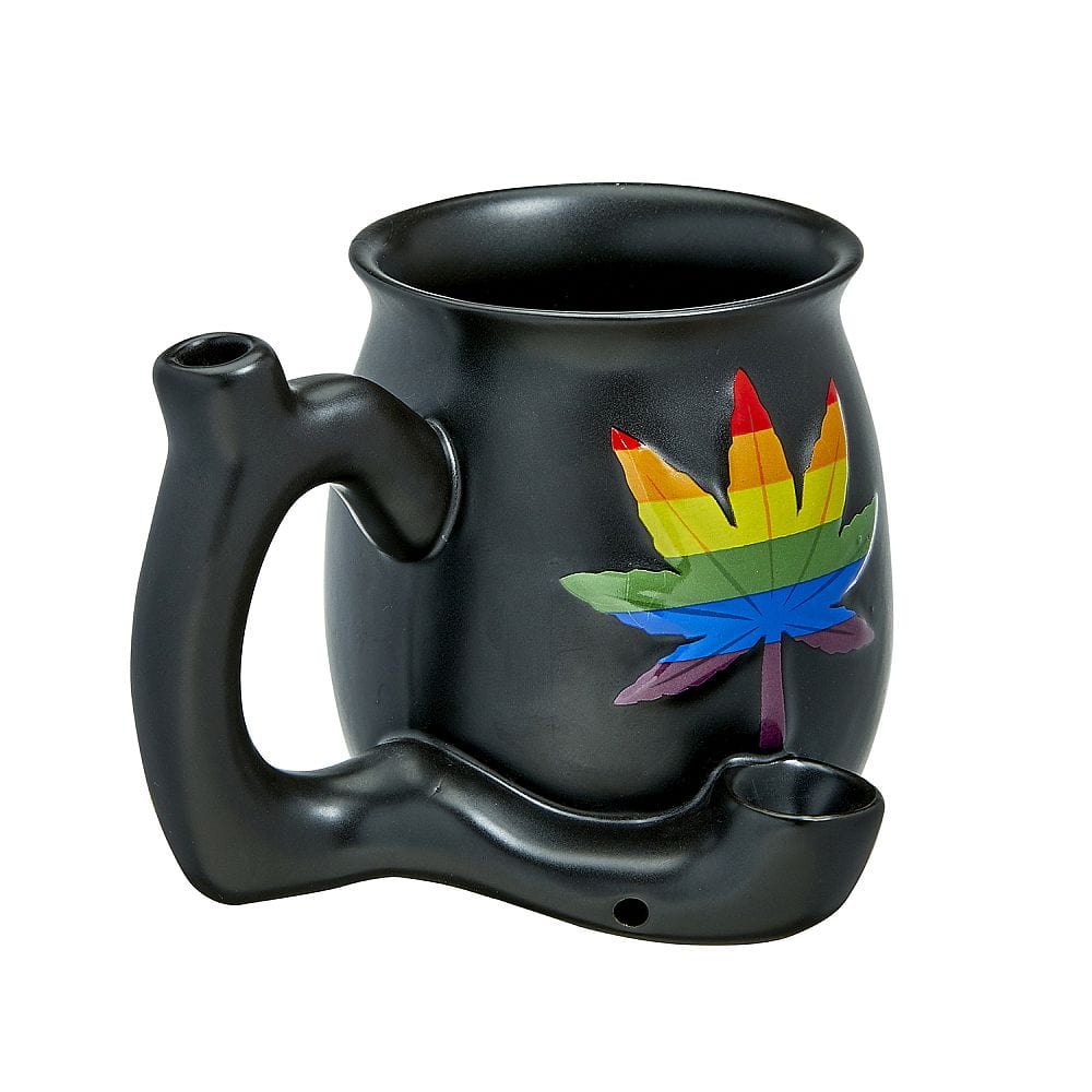 FashionCraft Bundle Set Rainbow Leaf Pipe Mug & Stash Jar Bundle