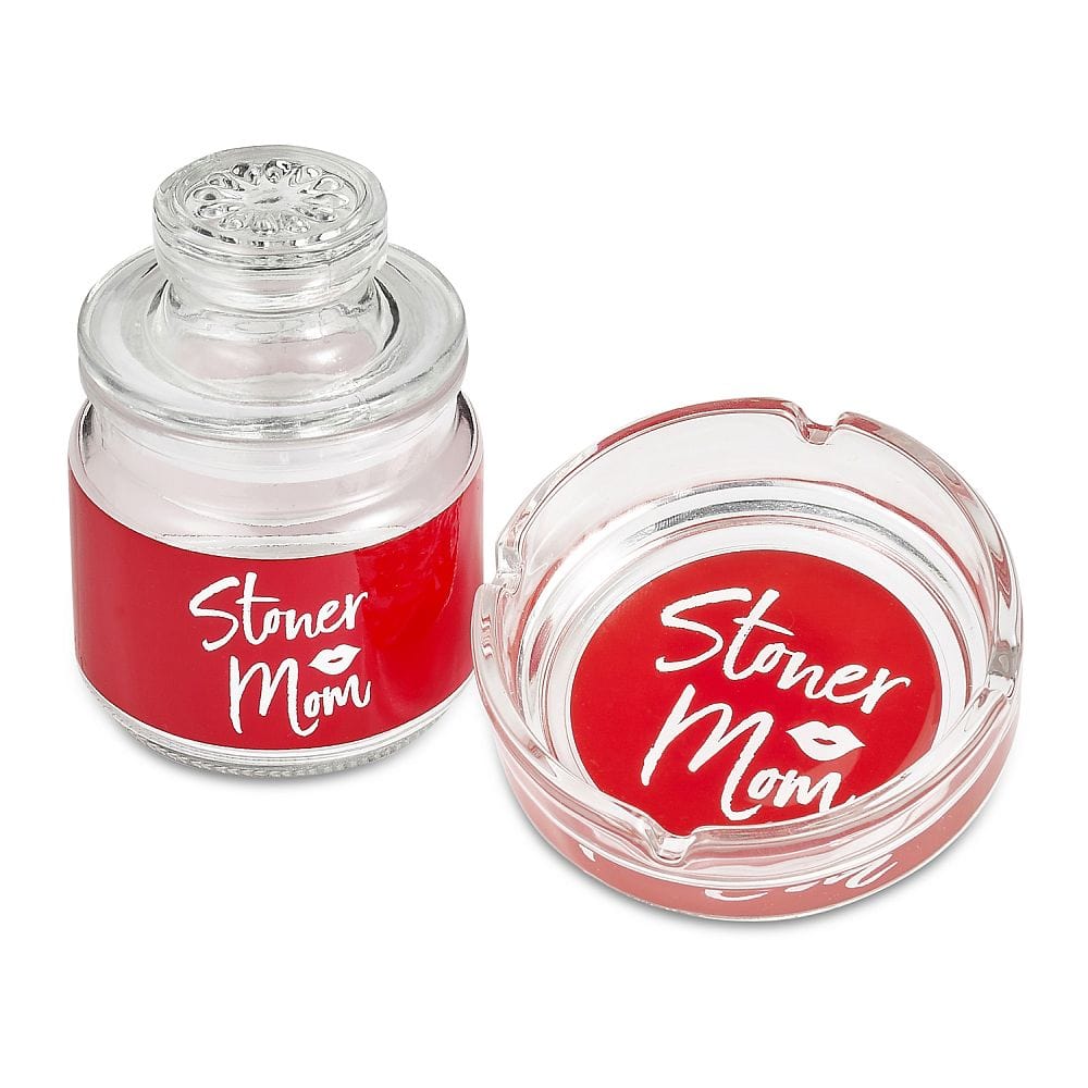 FashionCraft Bundle Set Stoner Mom Ashtray and Stash Jar set