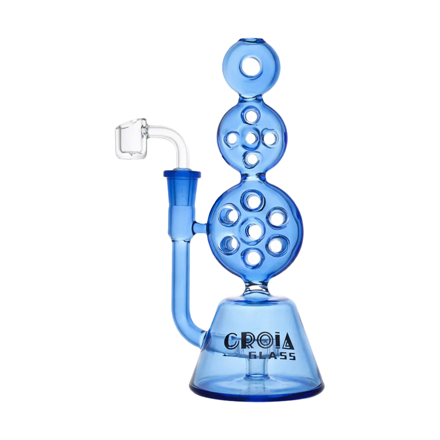 Croia Glass 8" Triple Stack Swiss Perc Recycler Dab Rig | Croia Glass