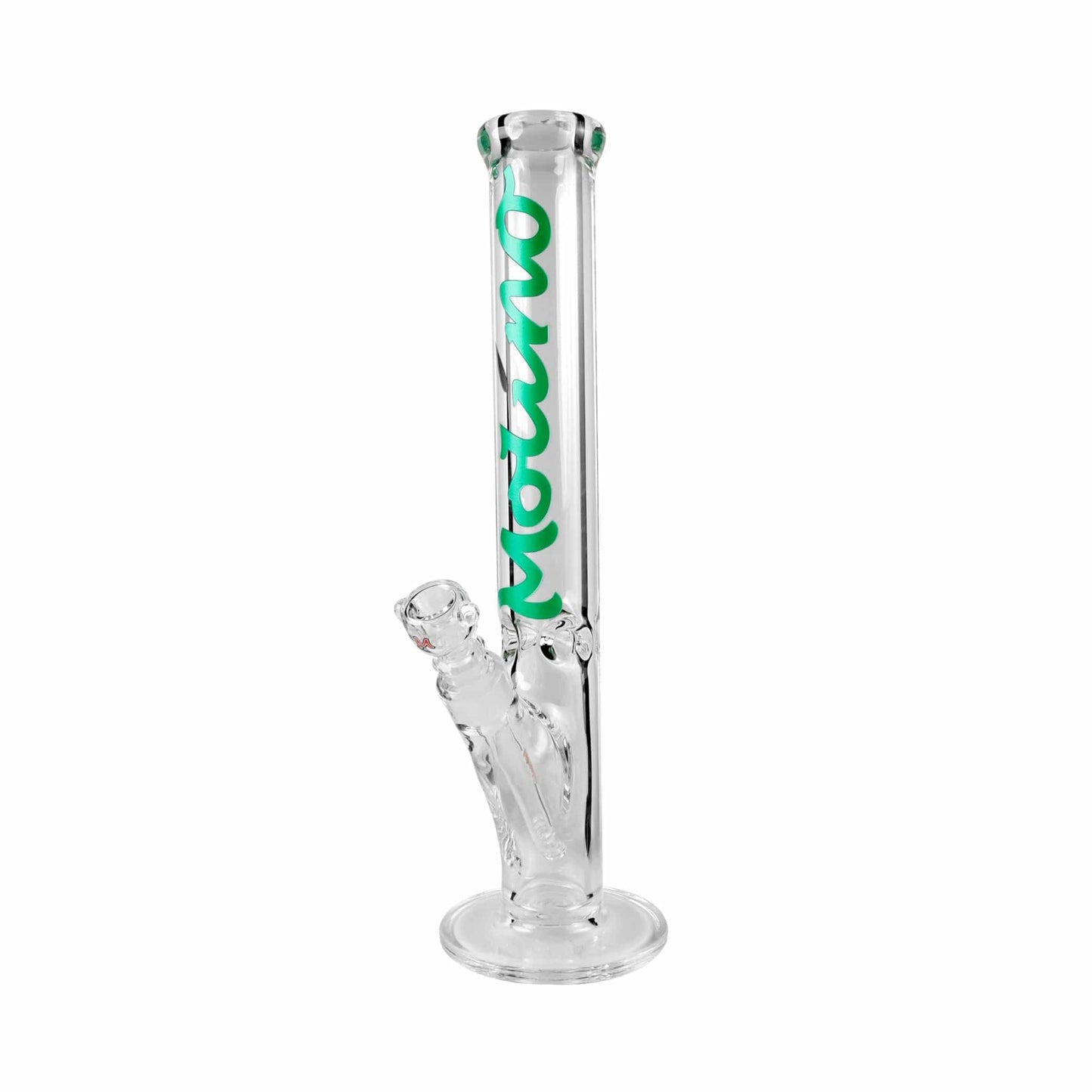 Molino Glass Bong Green Logo / Clear Glass 9mm Thick Classic Straight Tube Bong