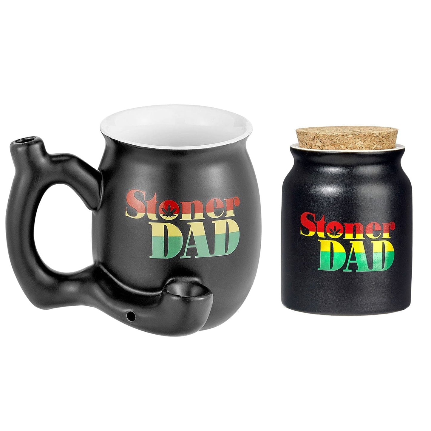 FashionCraft Cannabis Bundle Stoner Dad Rasta Mug & Stash Jar