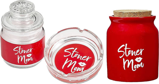 FashionCraft Bundle Set Stoner Mom Ashtray and Stash Jar set