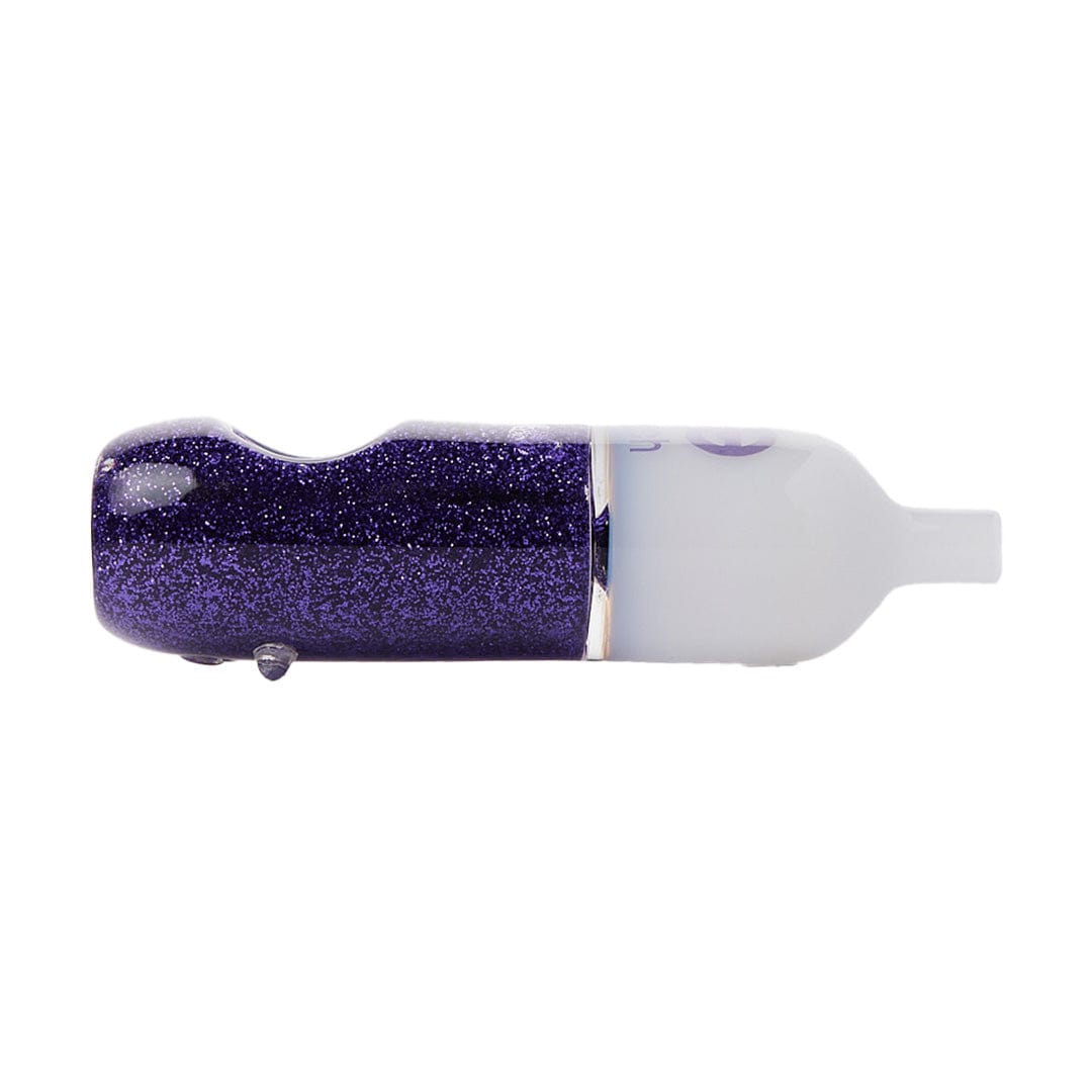 Cheech Glass Hand Pipe Purple Cheech Glass 4.5" Glycerin Glitter Pipe