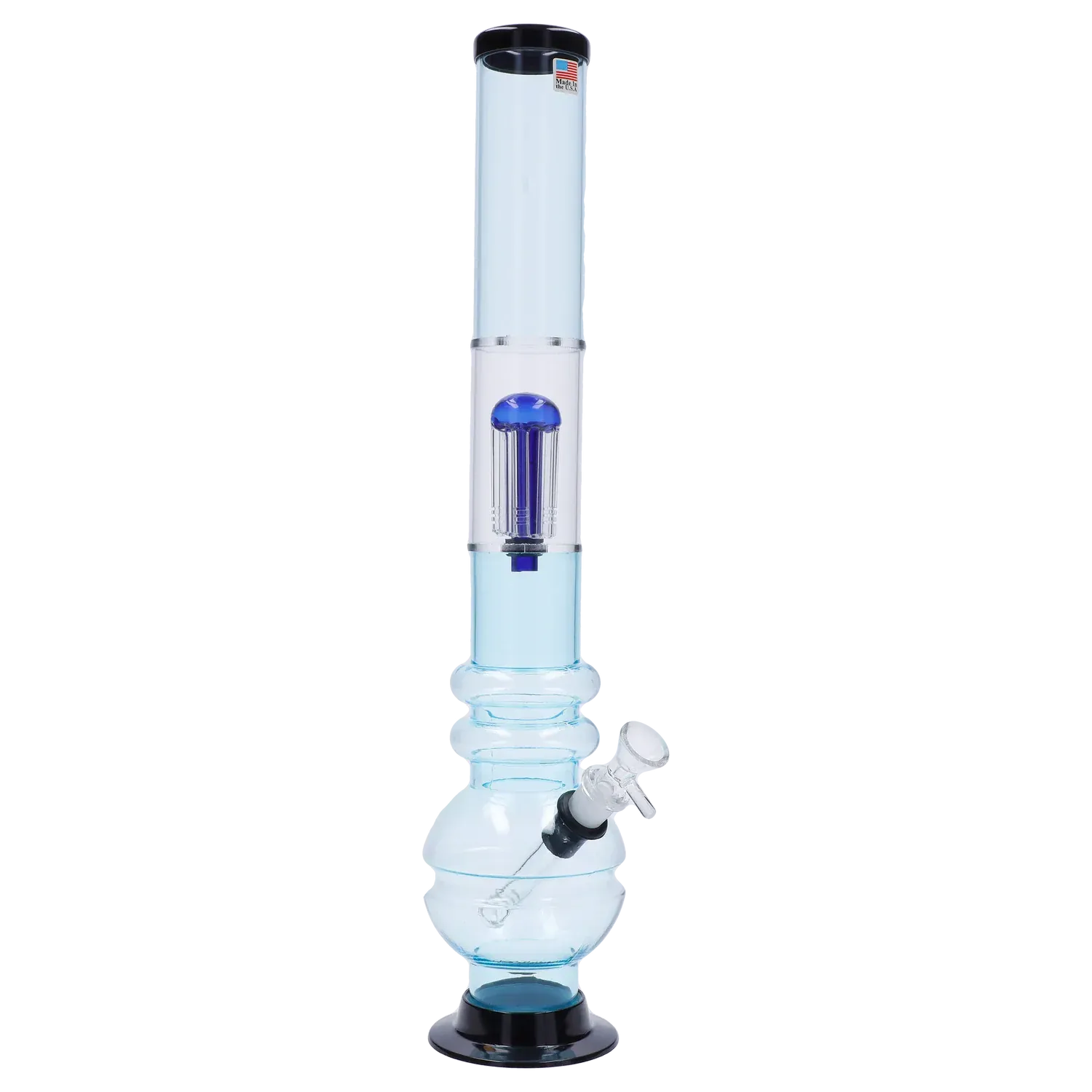 JM Plastics Bubble Base with Glass Perc Acrylic Water Pipe