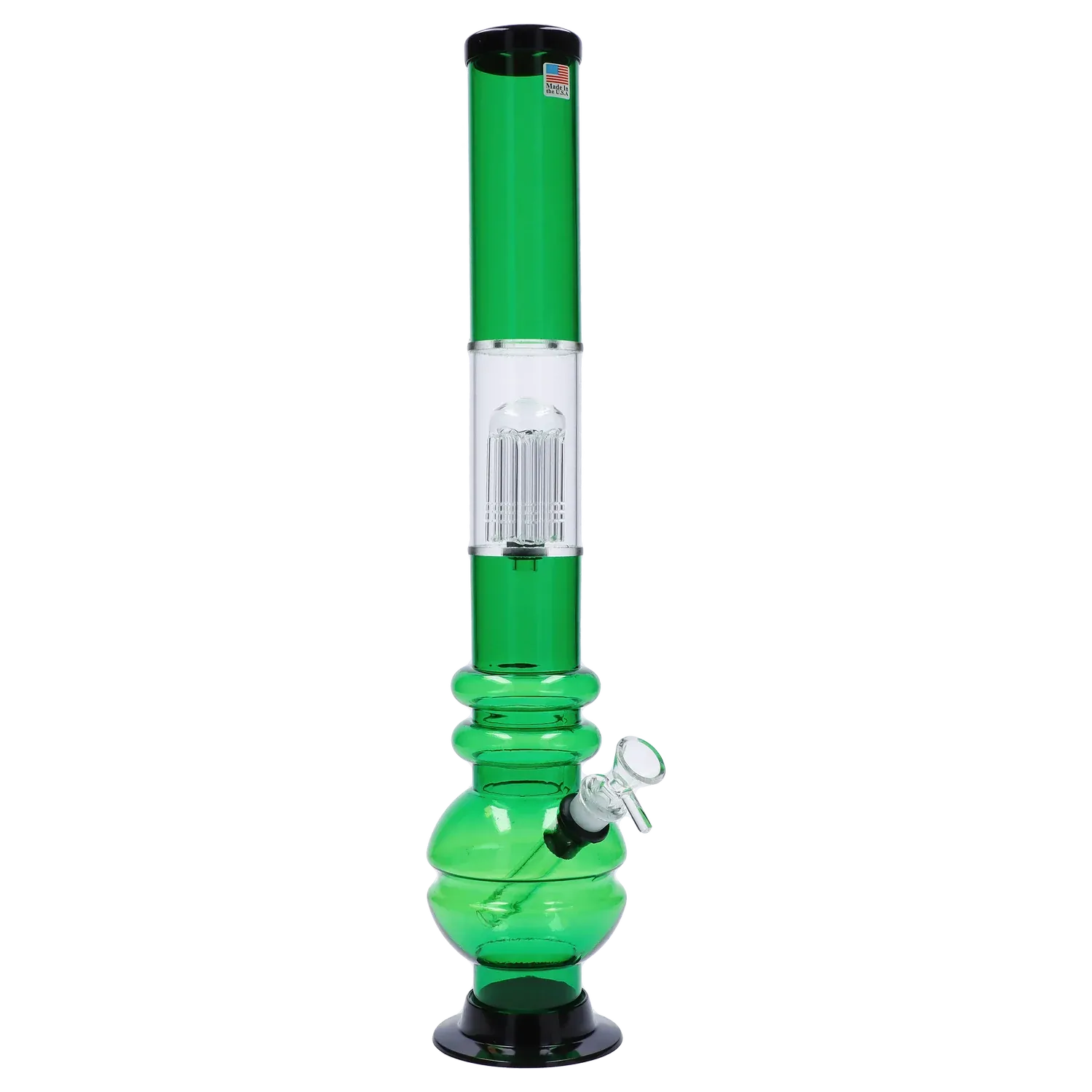 JM Plastics Bubble Base with Glass Perc Acrylic Water Pipe