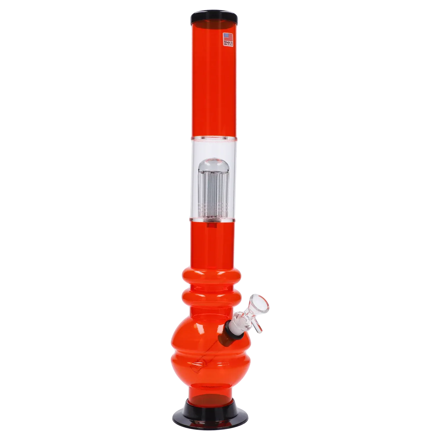 JM Plastics Bubble Base with Glass Perc Acrylic Water Pipe