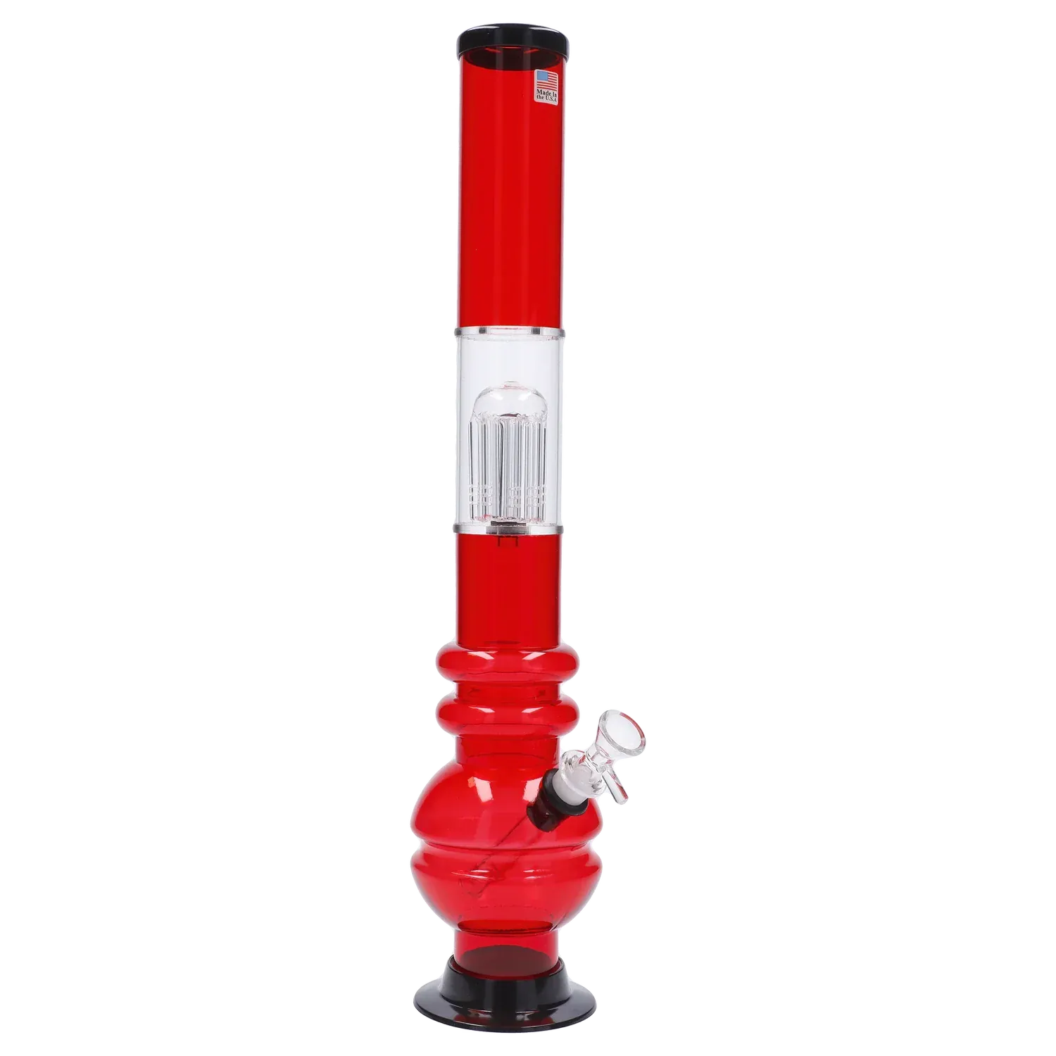JM Plastics Bubble Base with Glass Perc Acrylic Water Pipe