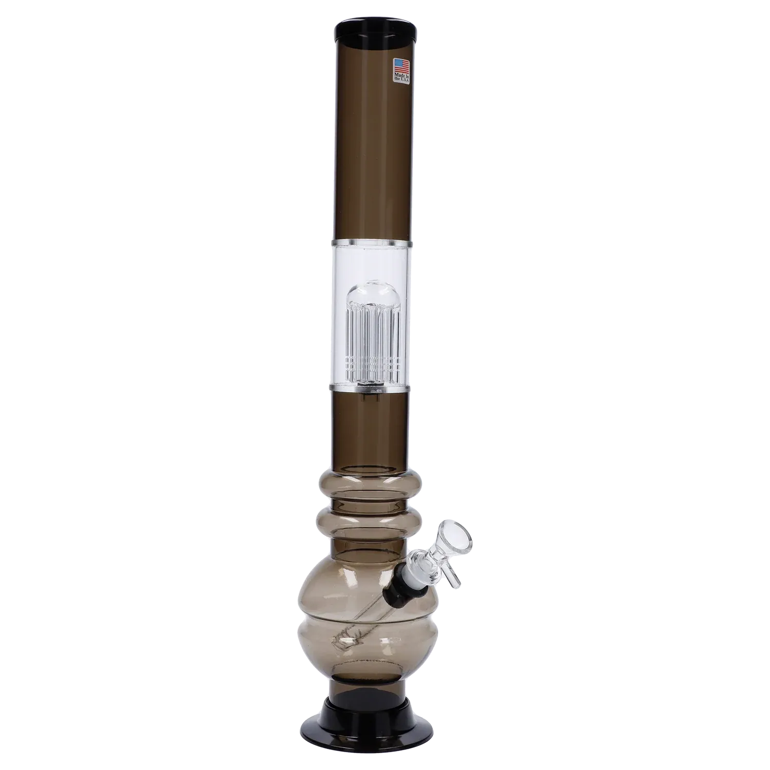 JM Plastics Bubble Base with Glass Perc Acrylic Water Pipe