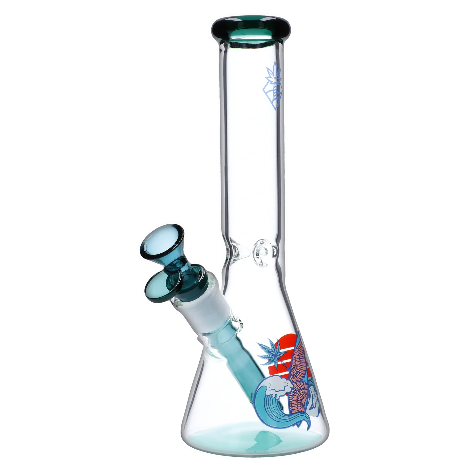Cabana Cannabis Co. Surf Board Water Pipe Teal - 10in