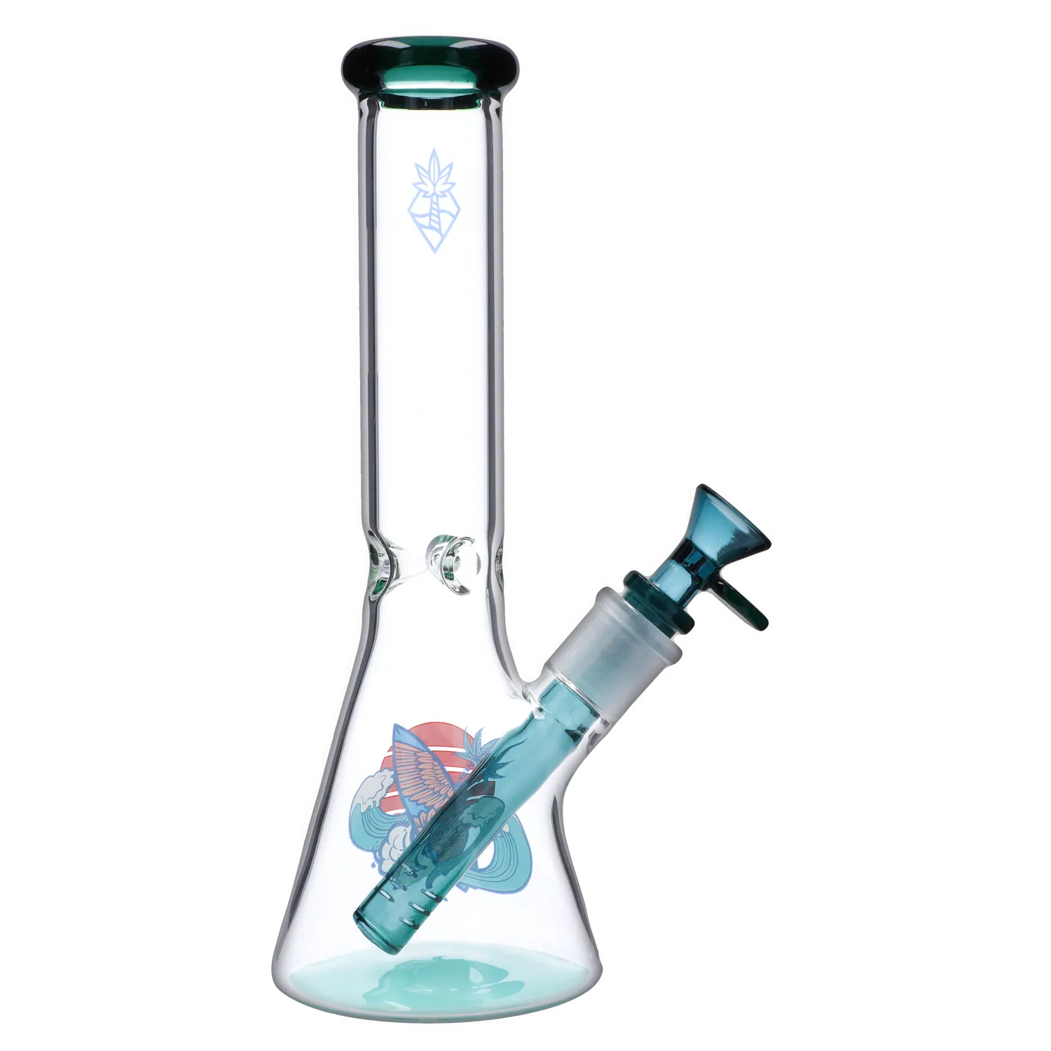 Cabana Cannabis Co. Surf Board Water Pipe Teal - 10in
