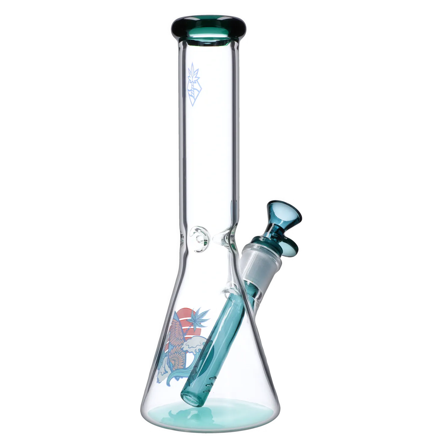 Cabana Cannabis Co. Surf Board Water Pipe Teal - 10in
