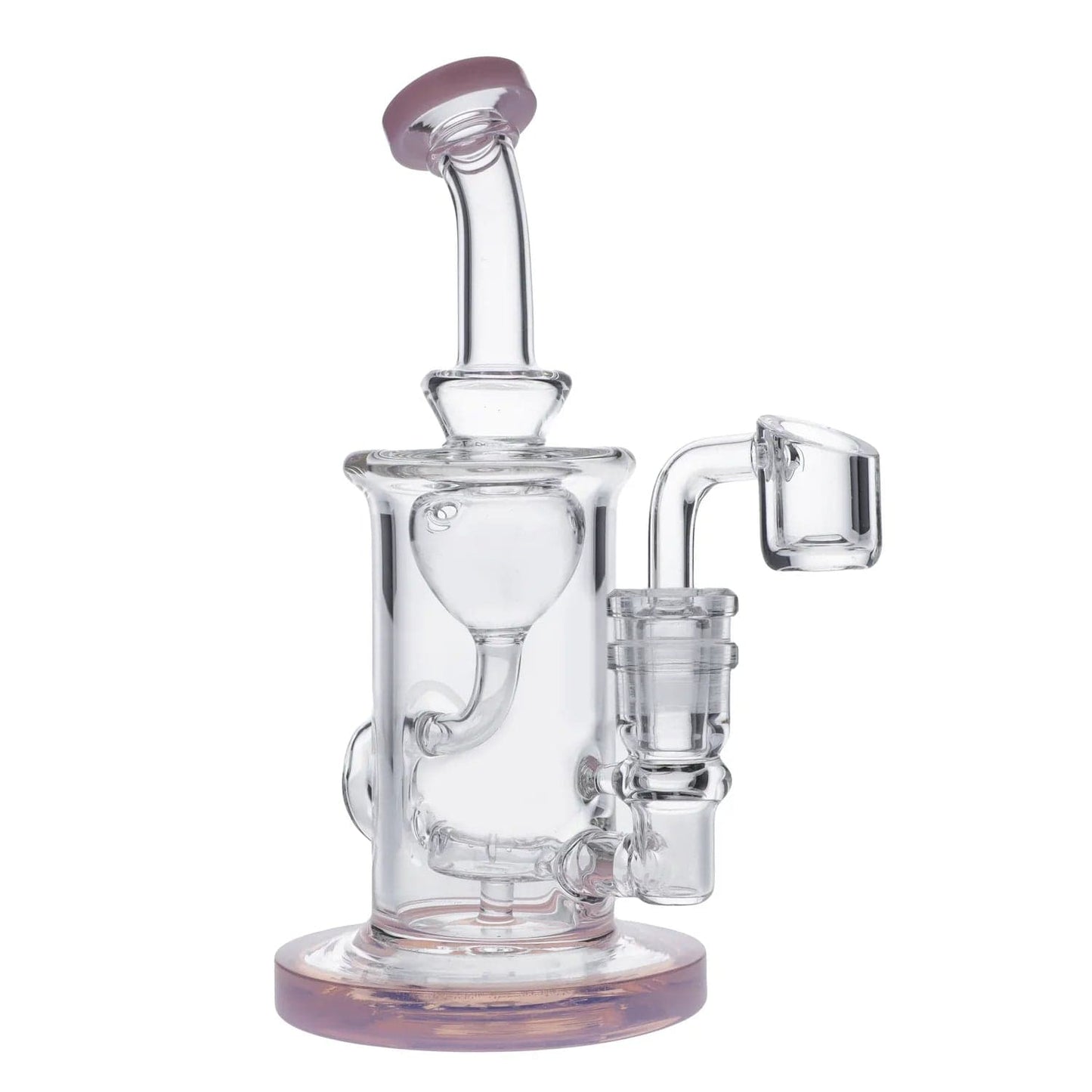 Daily High Club Dab Rig Milky Pink Milky Bent Neck Water Pipe