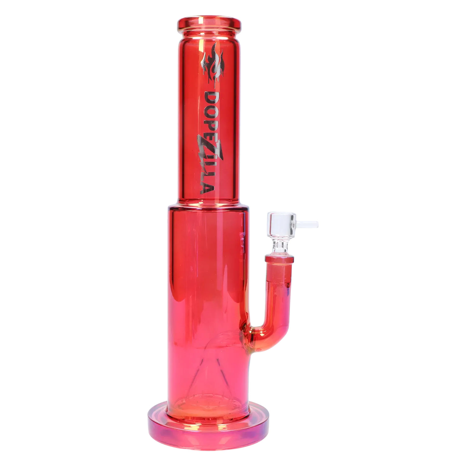 Dopezilla Elemental Dragon Straight Tube Water Pipe 13 in. Red