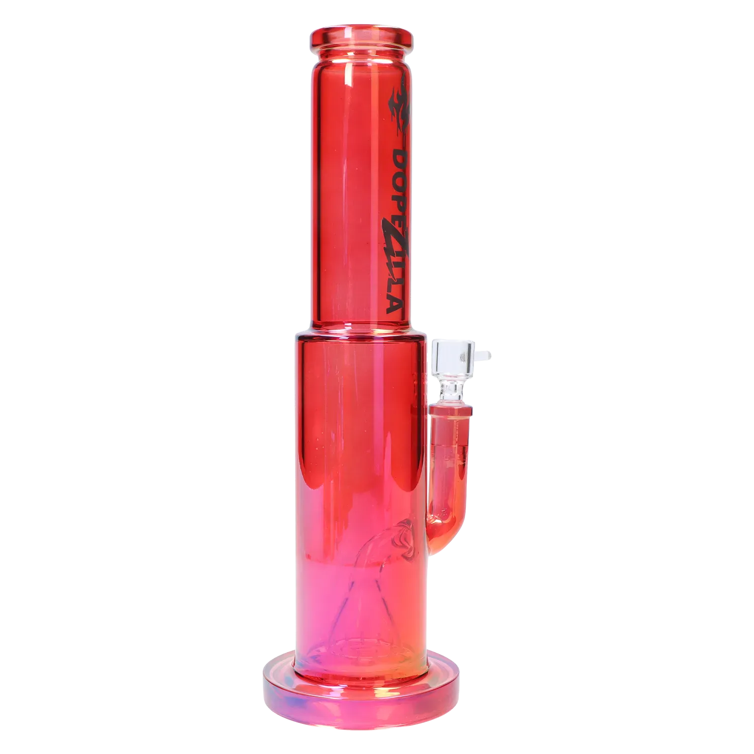 Dopezilla Elemental Dragon Straight Tube Water Pipe 13 in. Red