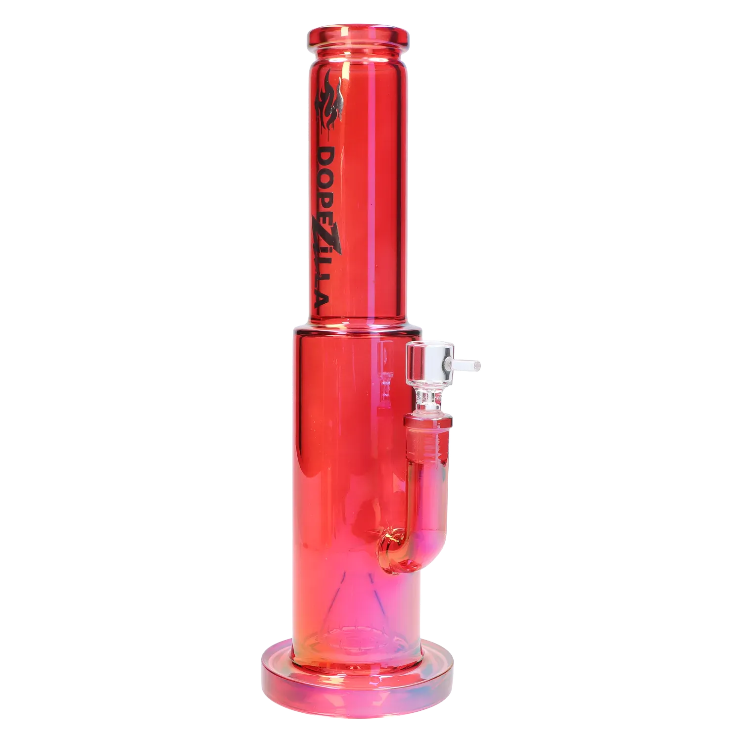 Dopezilla Elemental Dragon Straight Tube Water Pipe 13 in. Red