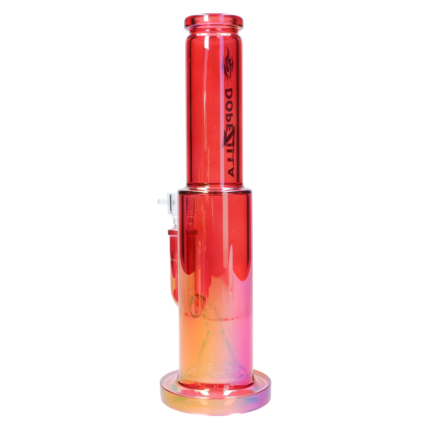 Dopezilla Elemental Dragon Straight Tube Water Pipe 13 in. Red