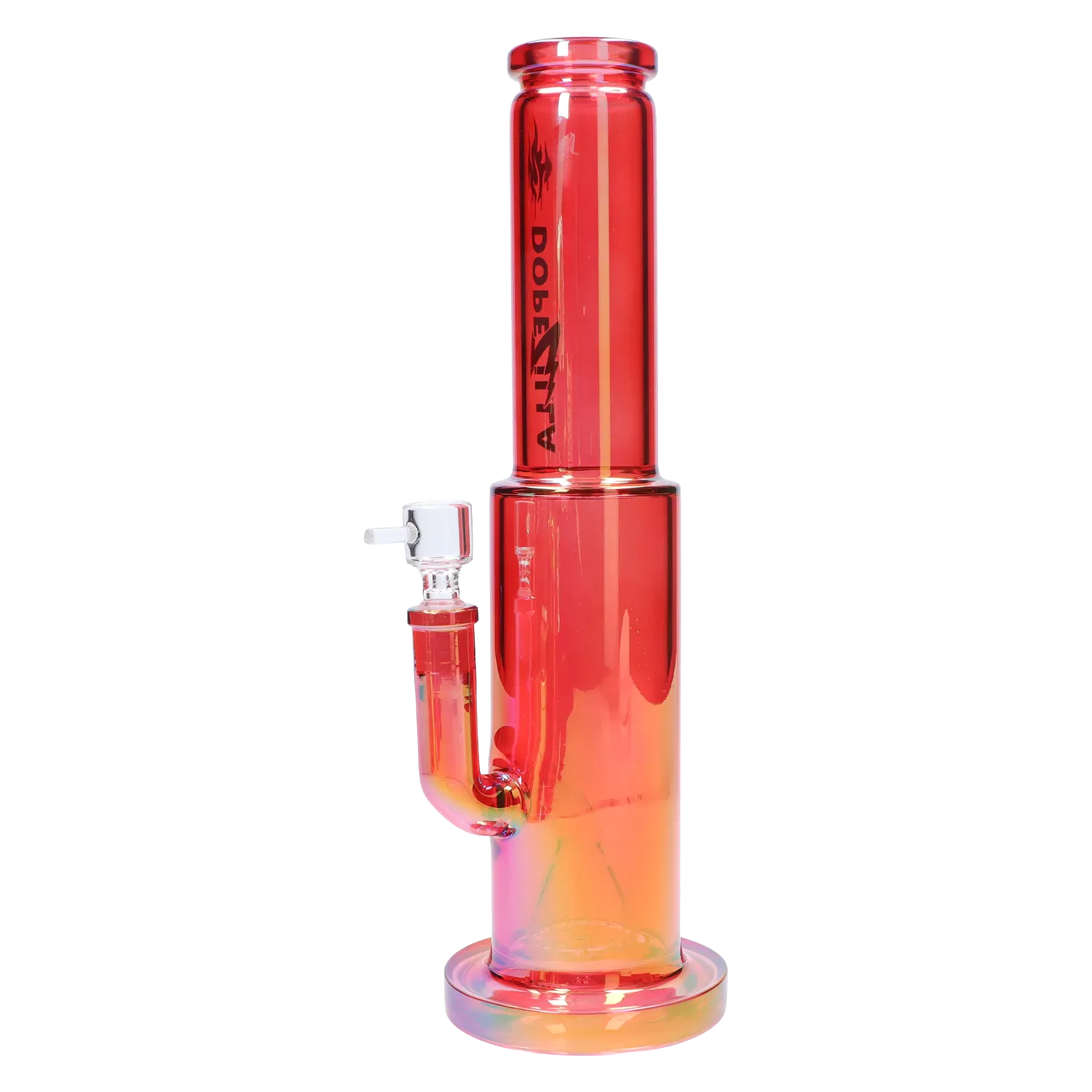 Dopezilla Elemental Dragon Straight Tube Water Pipe 13 in. Red