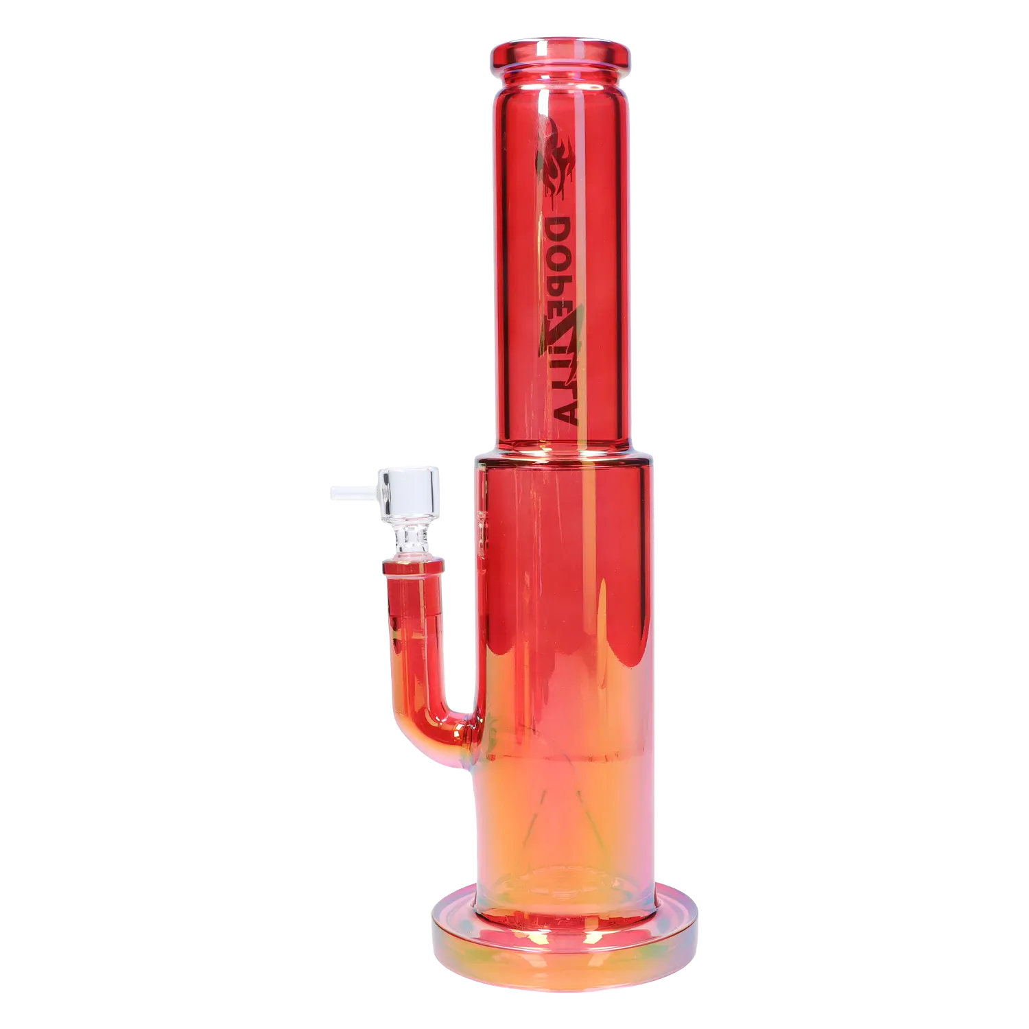 Dopezilla Elemental Dragon Straight Tube Water Pipe 13 in. Red