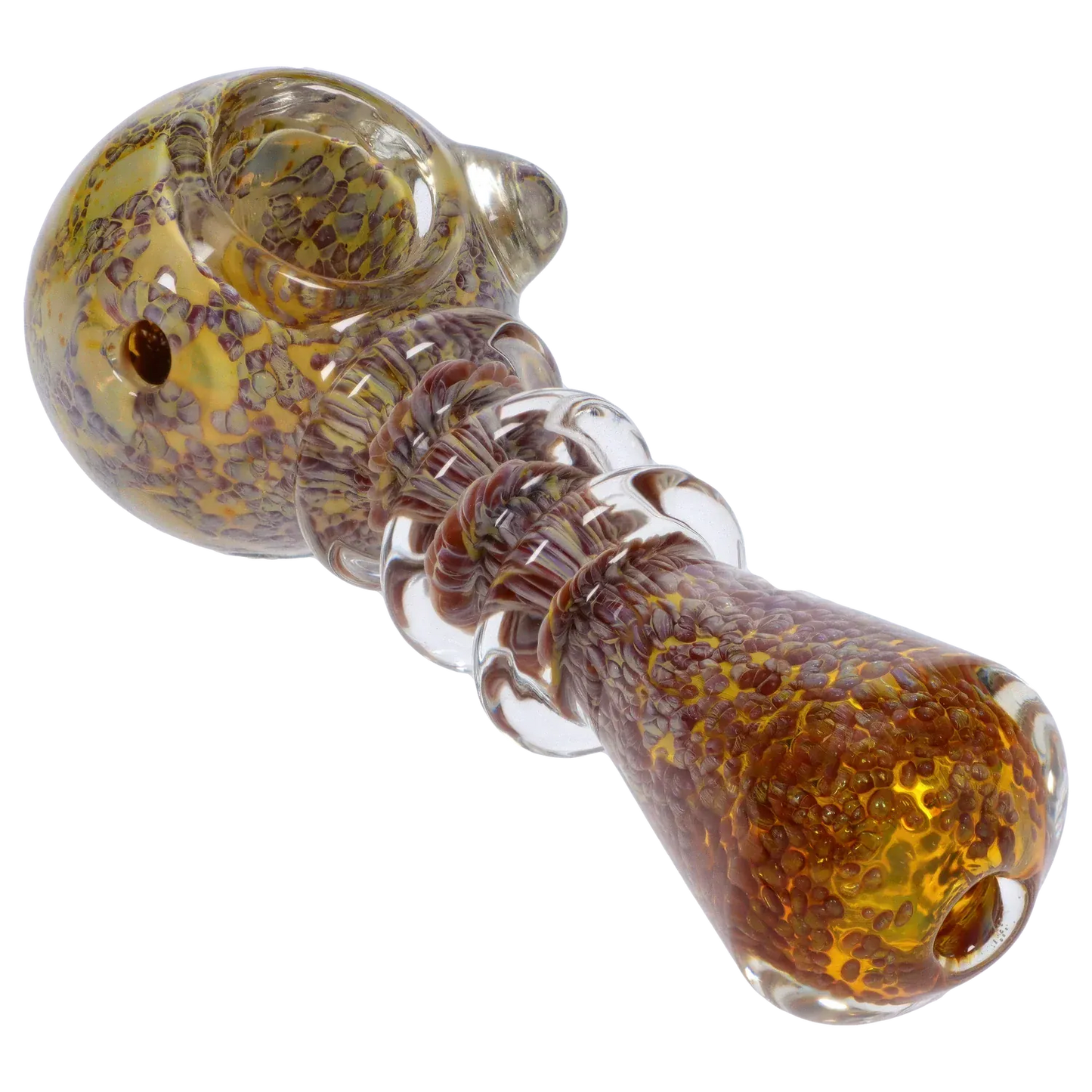 DHC Triple Ringed Speckled Spoon Pipe